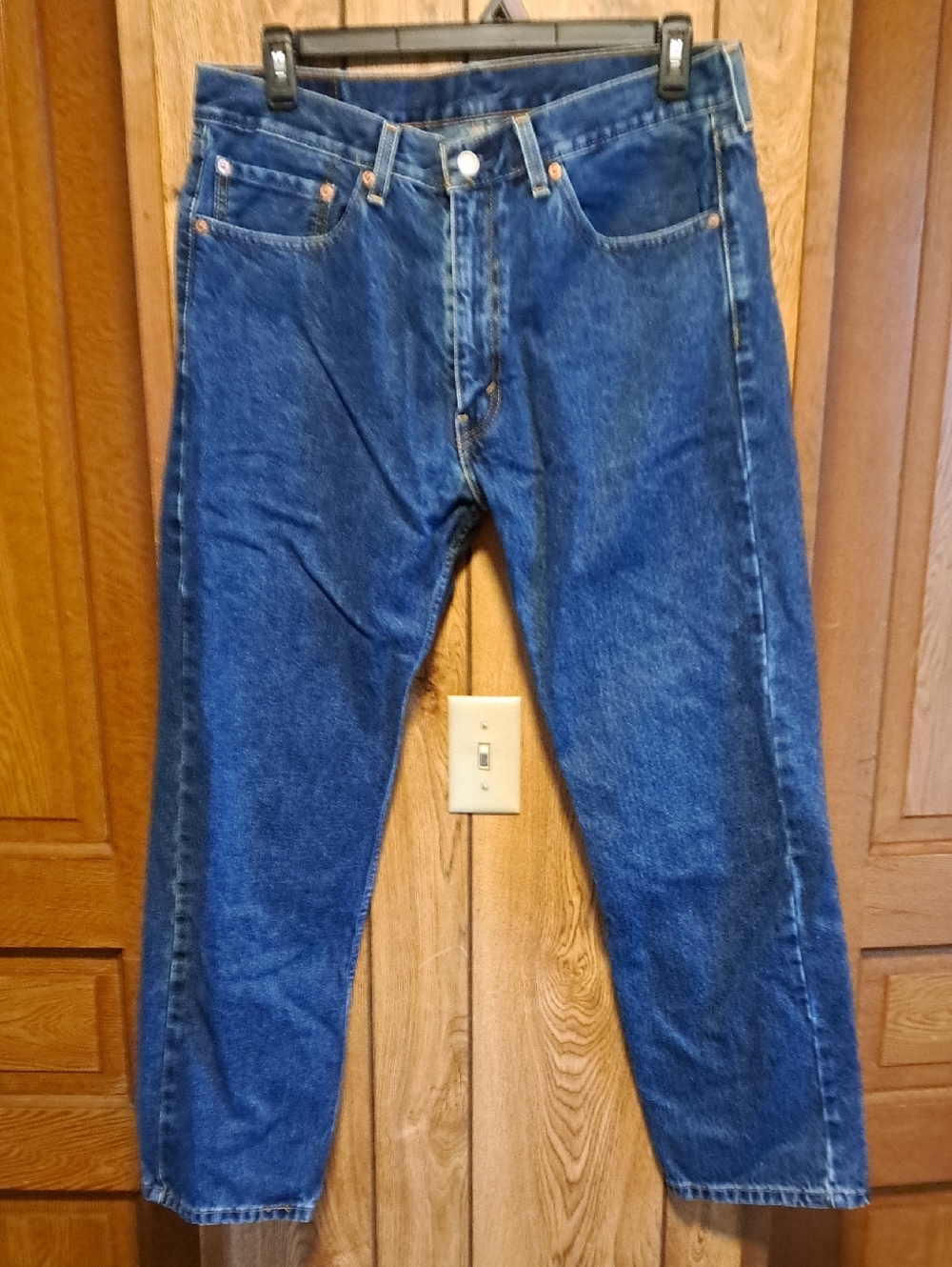 Levi and Straus and Co Men's Straight-Leg Blue Denim Jeans 505  W36 L30